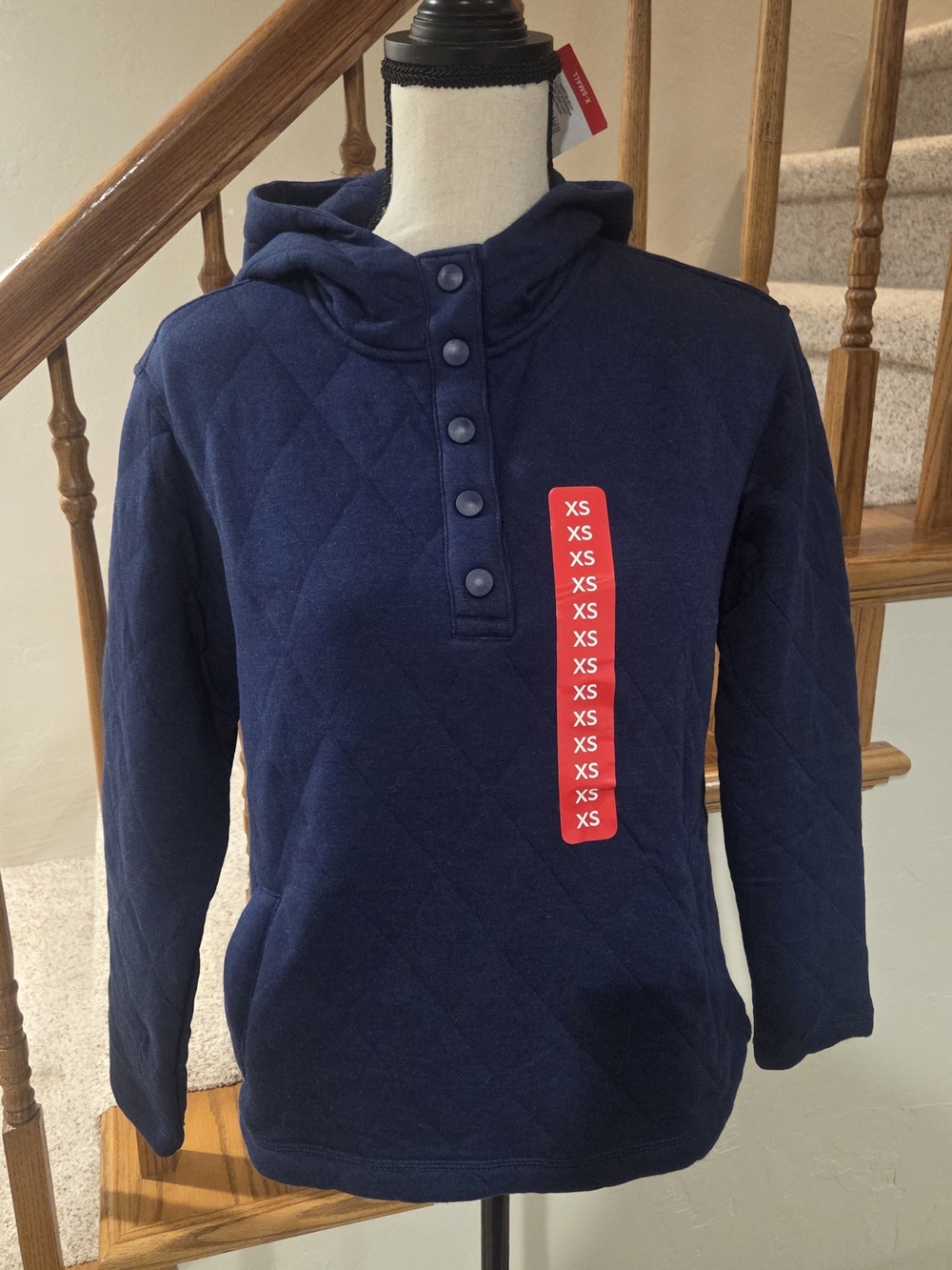 Lands End Quilted Hoodie Xsmall